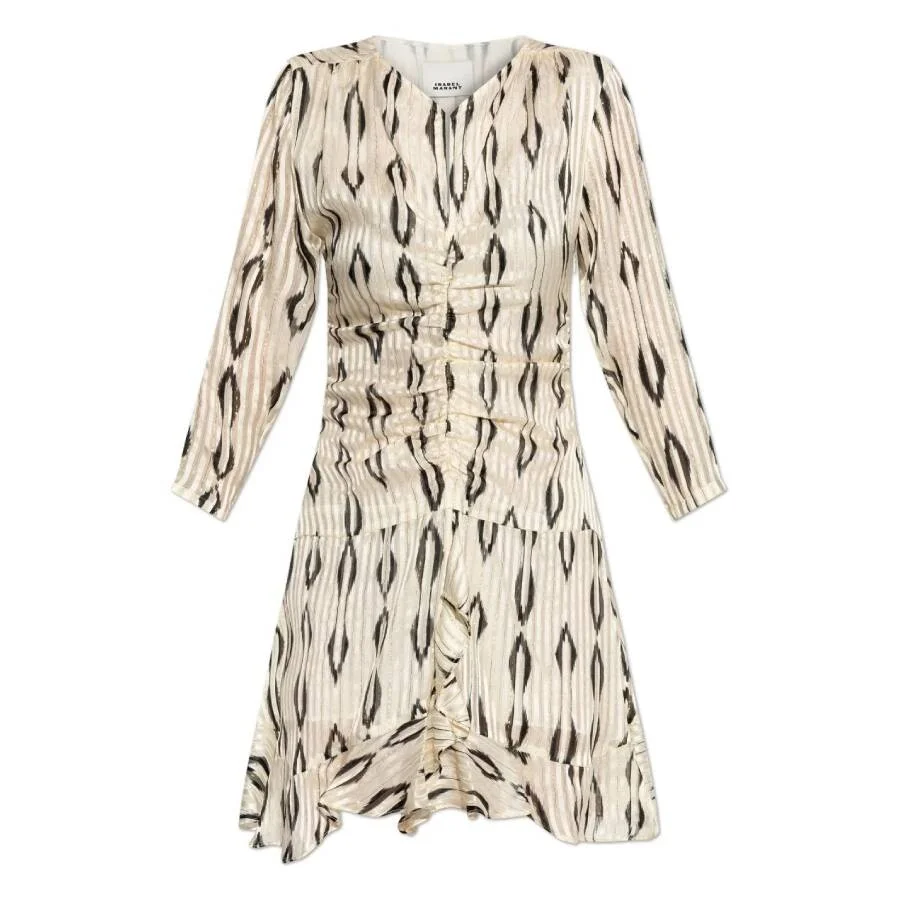 Isabel Marant Octavia Gathered Printed Dress - 1
