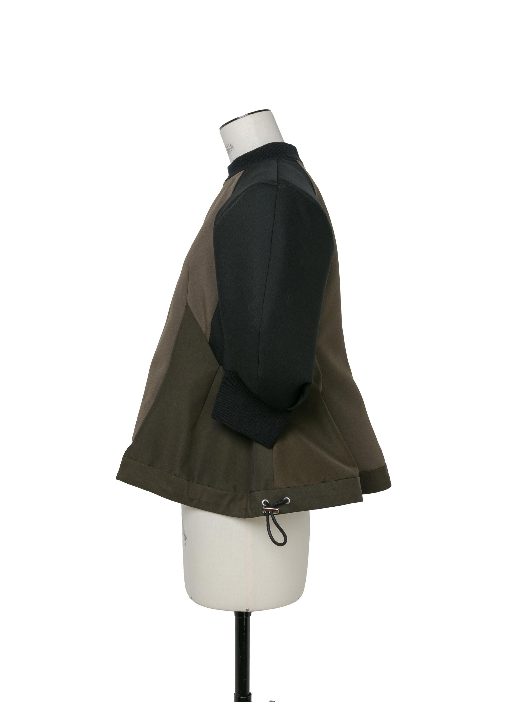 Matelasse Twill Mix Pullover - 2