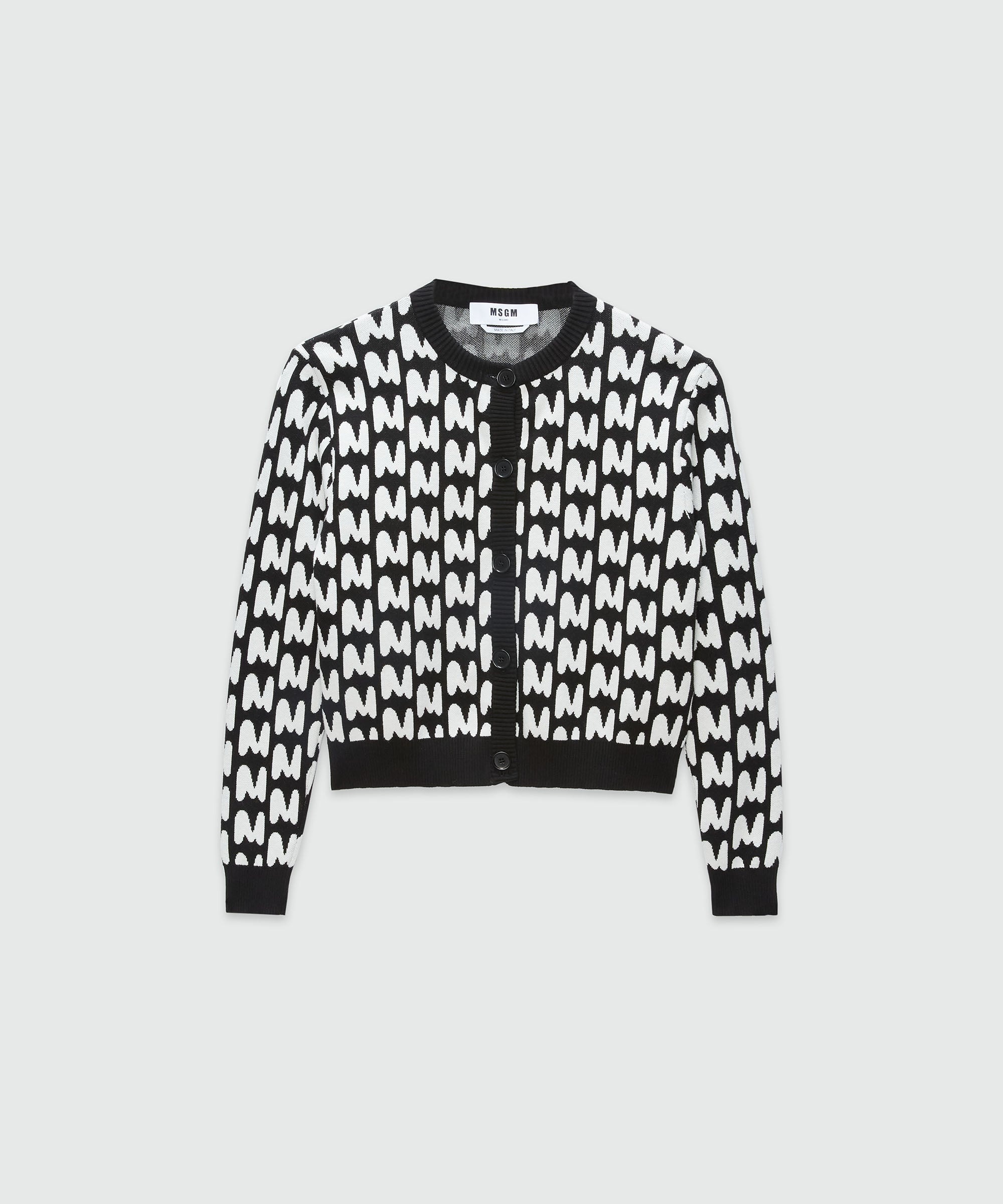 Jacquard "TheMwave" cardigan - 1