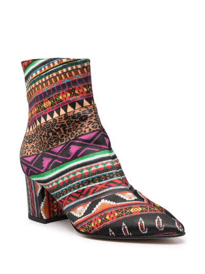 Etro geometric stripe 60mm ankle boots outlook