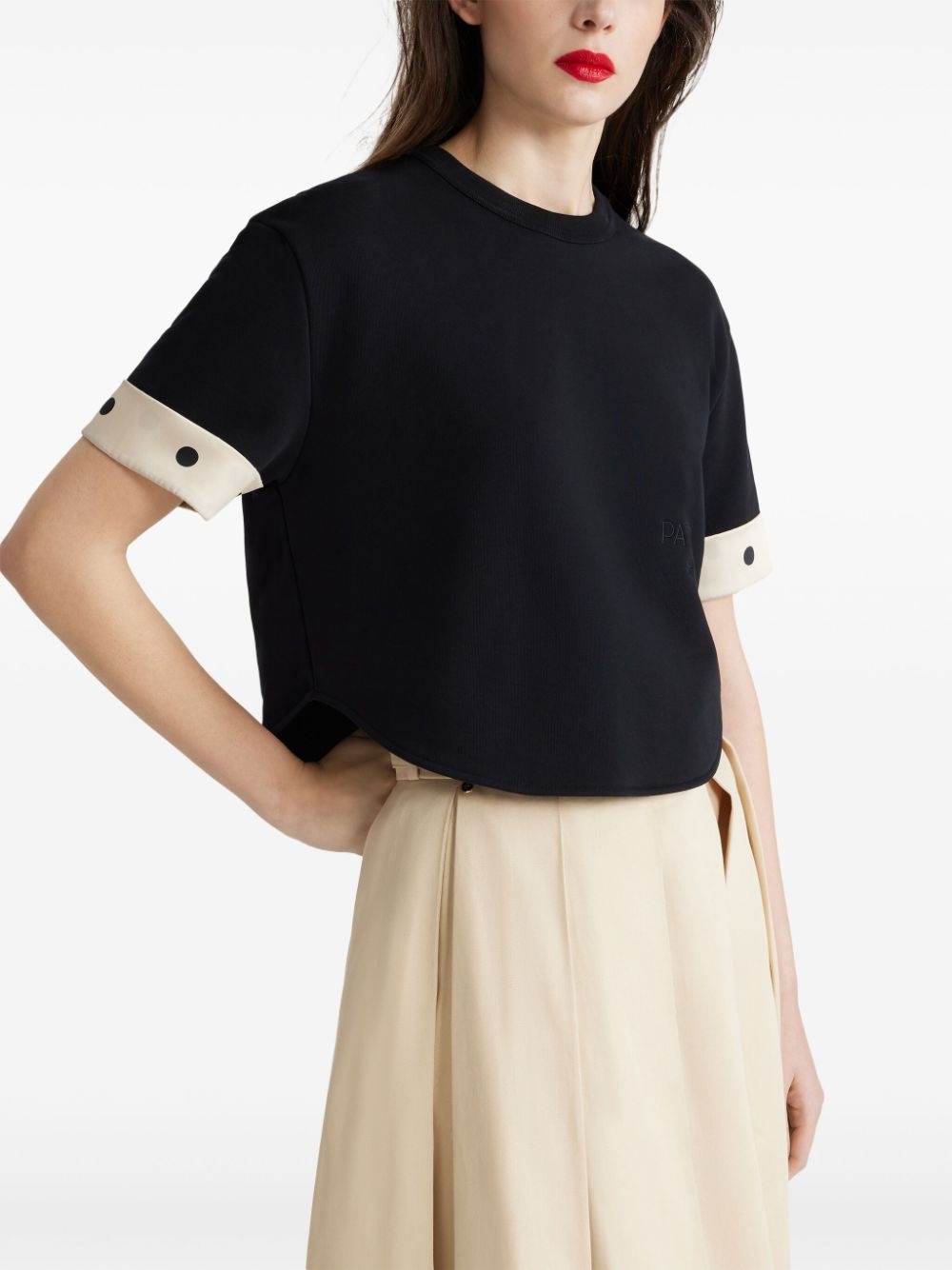 organic-cotton cropped T-shirt - 4