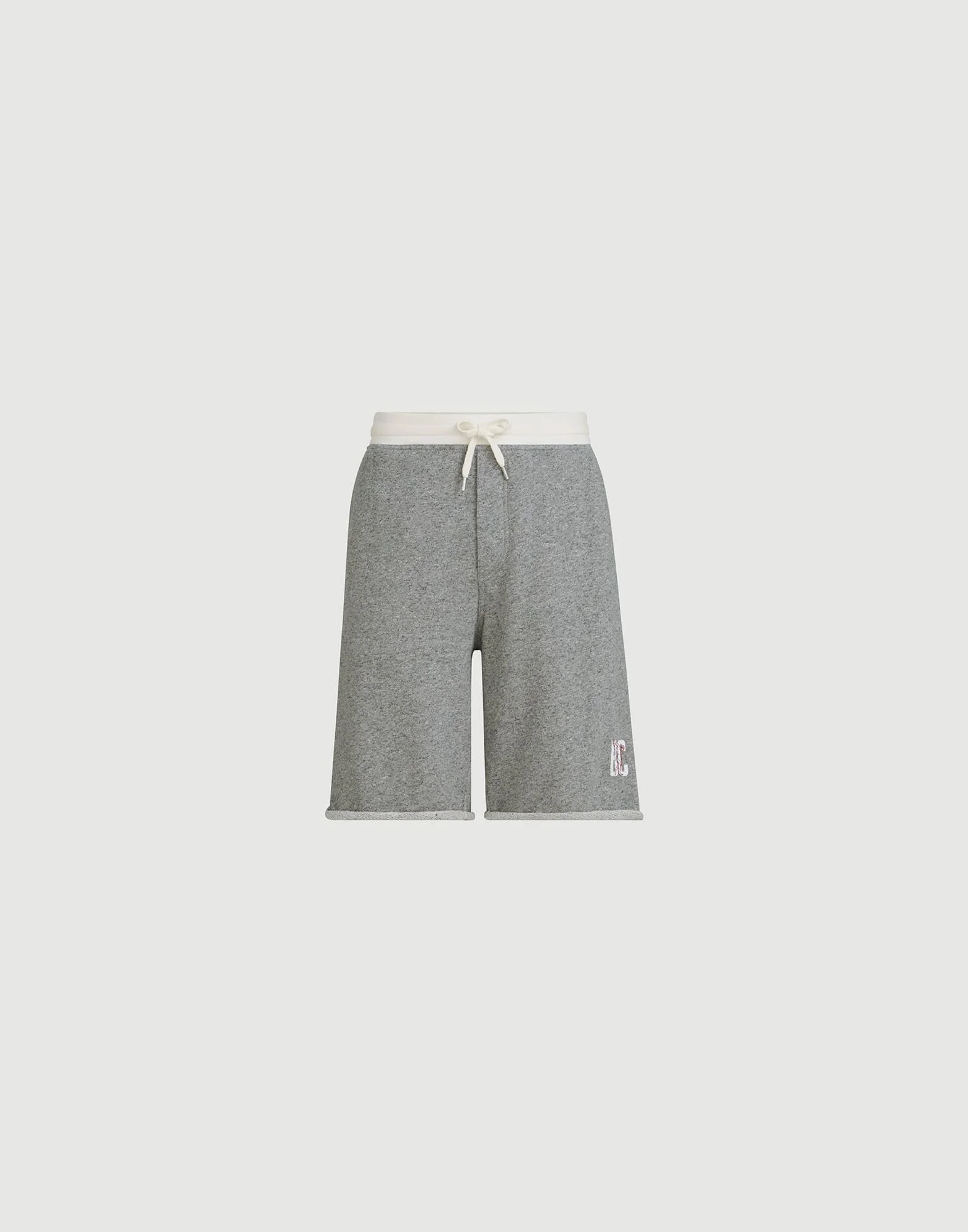 Cotton and linen mélange French terry Bermuda shorts with logo - 1