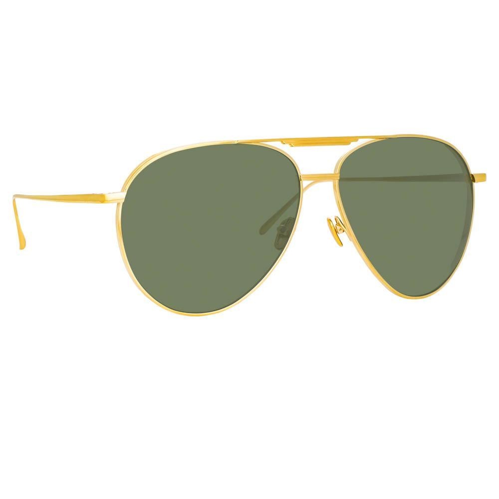 CARTER AVIATOR SUNGLASSES IN YELLOW GOLD - 2