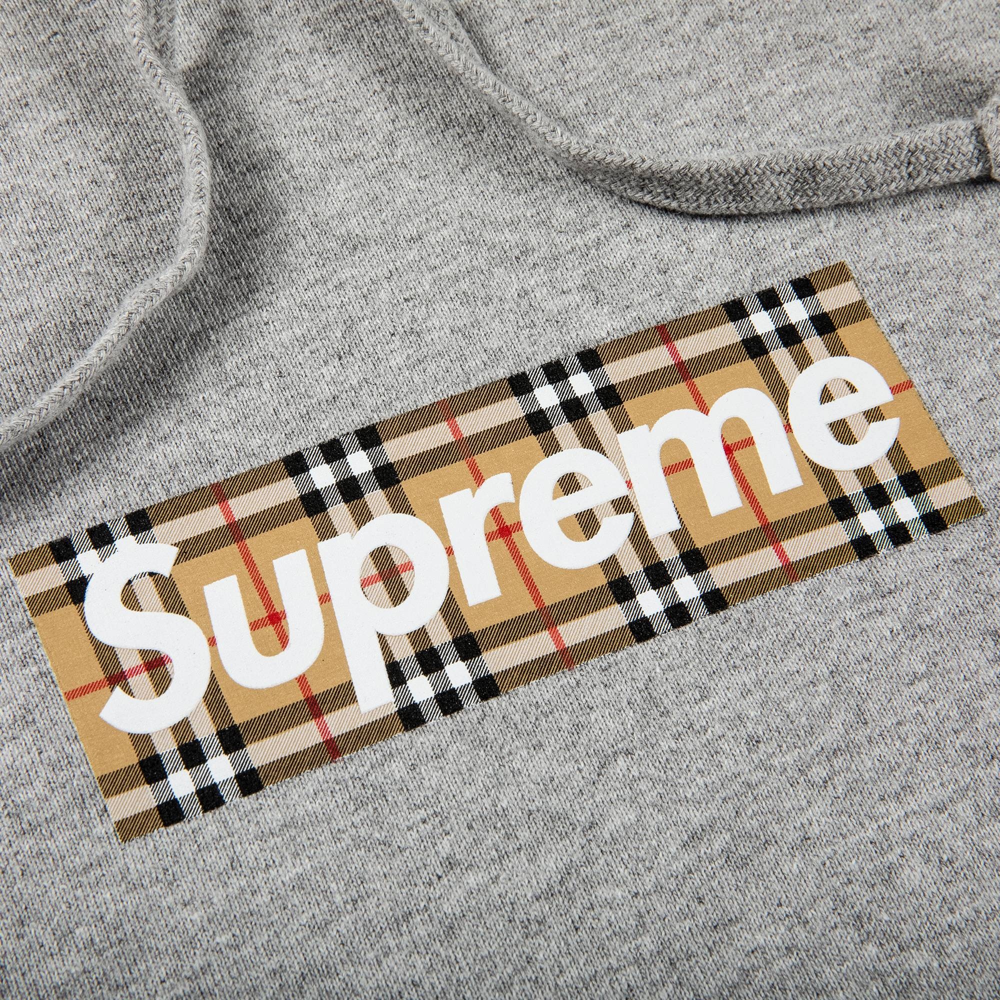 パーカー・フーディ Supreme Burberry Box Logo Hooded Sweatshirt Heather Grey mqdefault.jpg