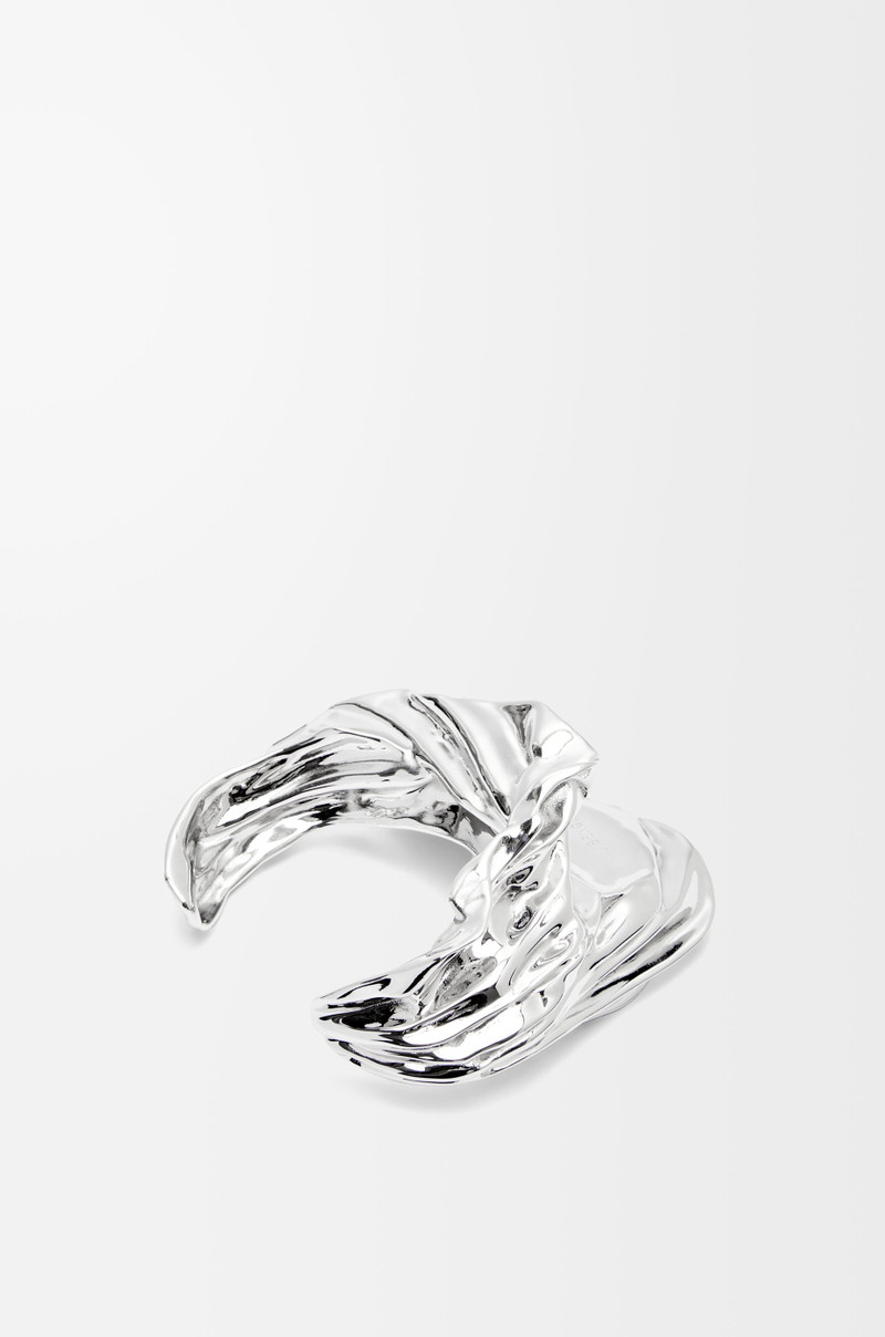 Pleated Fan cuff in sterling silver 4