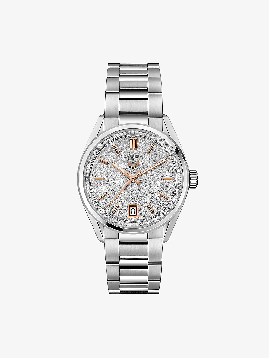 WBN231B.BA0001 Carrera Date stainless-steel and 0.288ct diamond automatic watch - 1