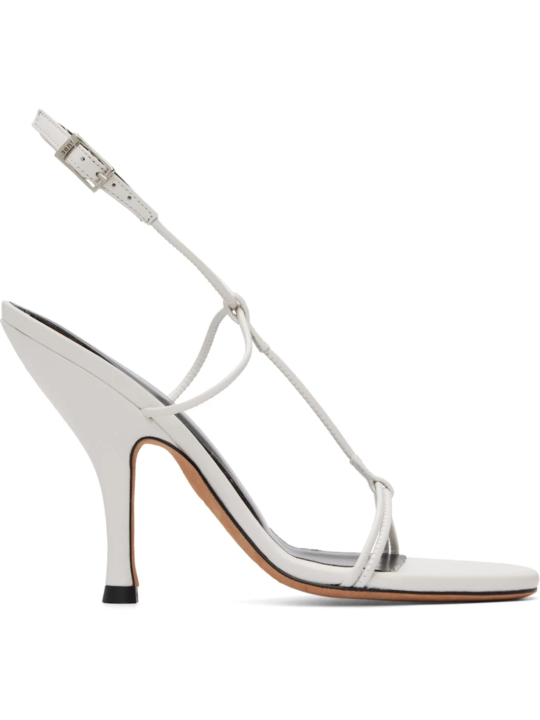 White Mixer Heeled Sandals - 1