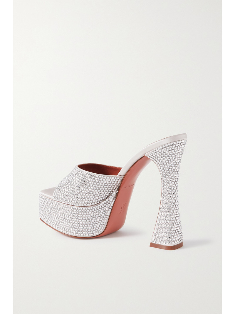 Dalida Crystal-embellished Satin Platform Sandals 3