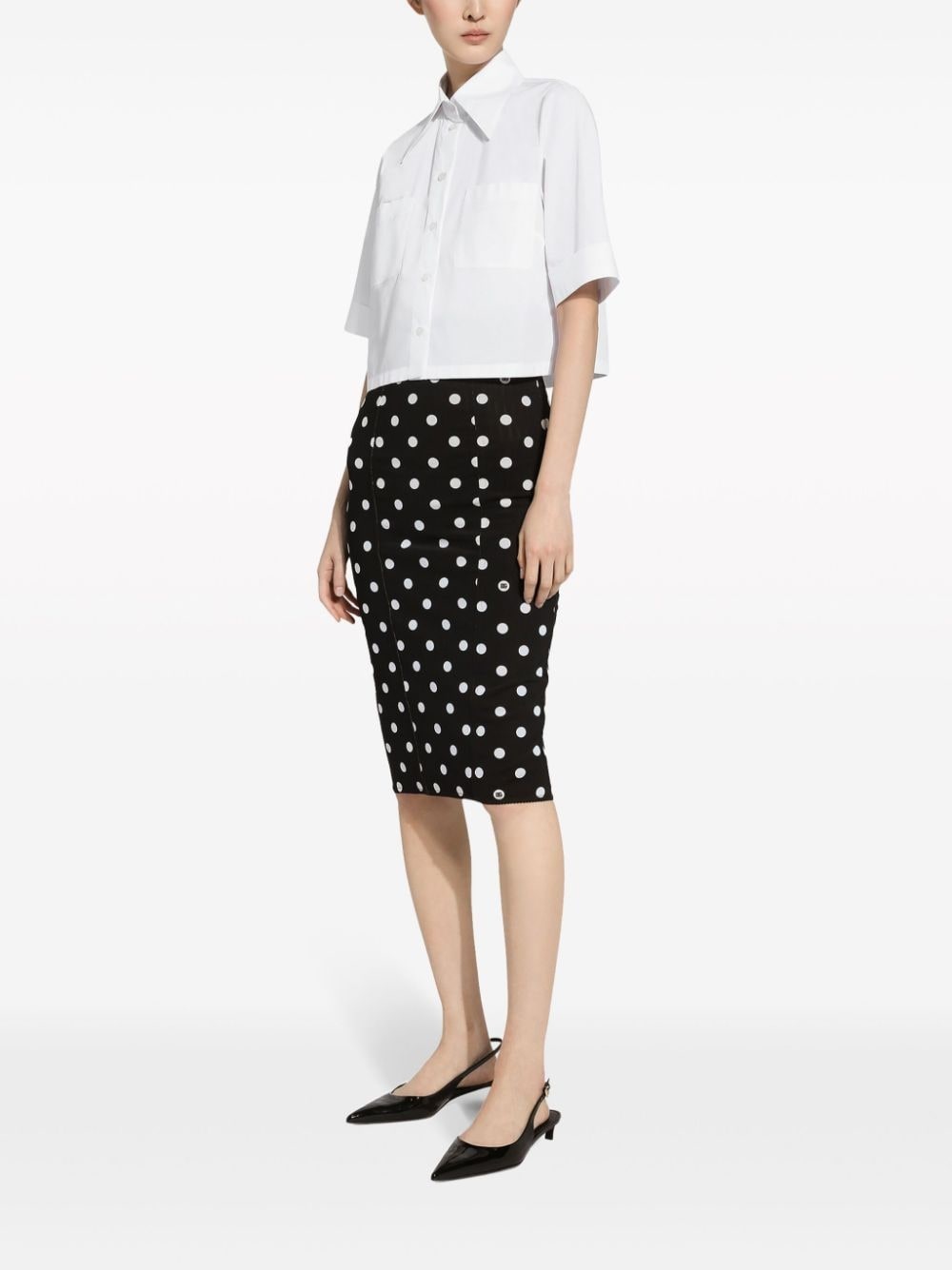 polka-dot pencil skirt - 3