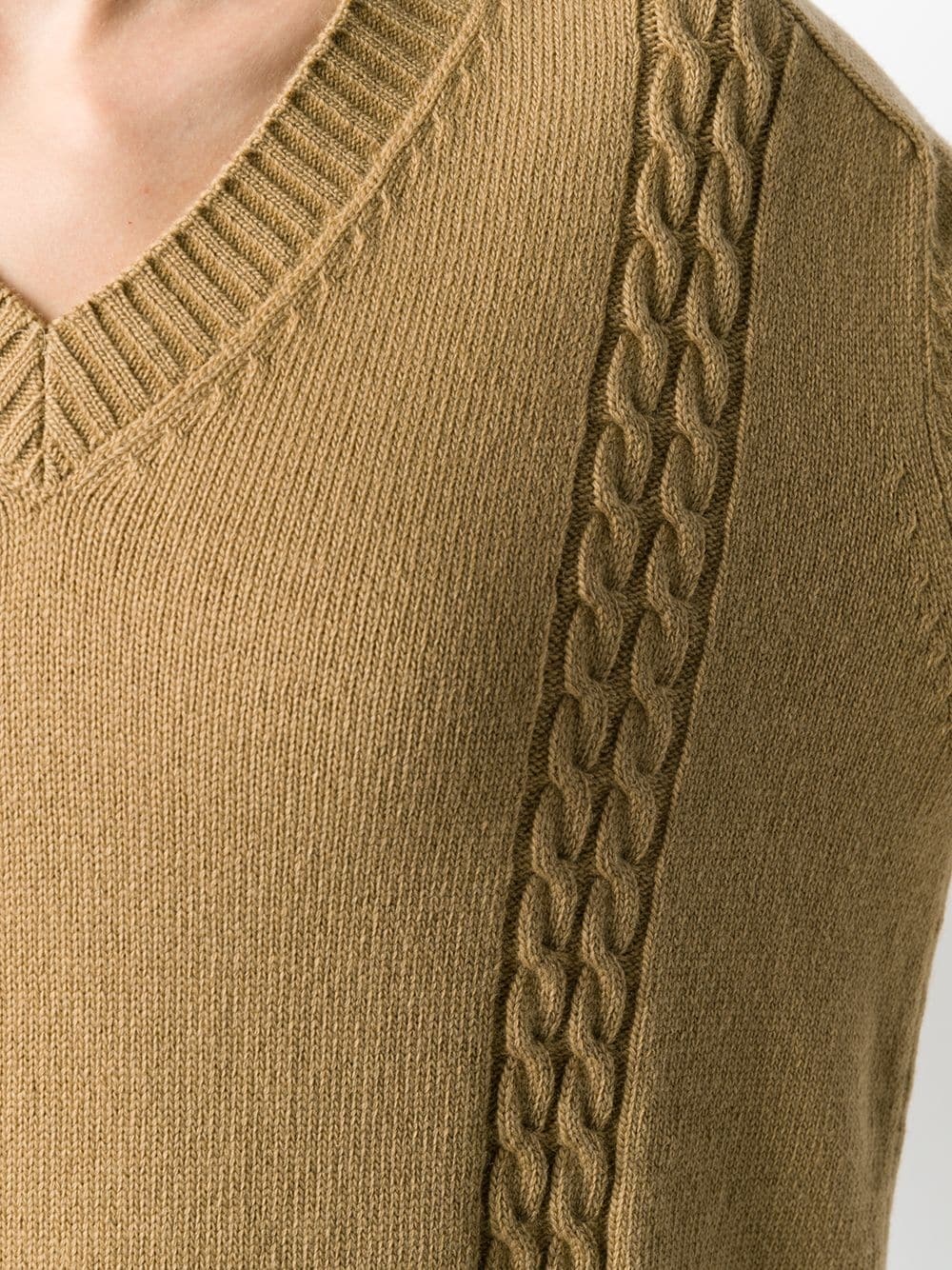 ribbed V-neck jumper - 5