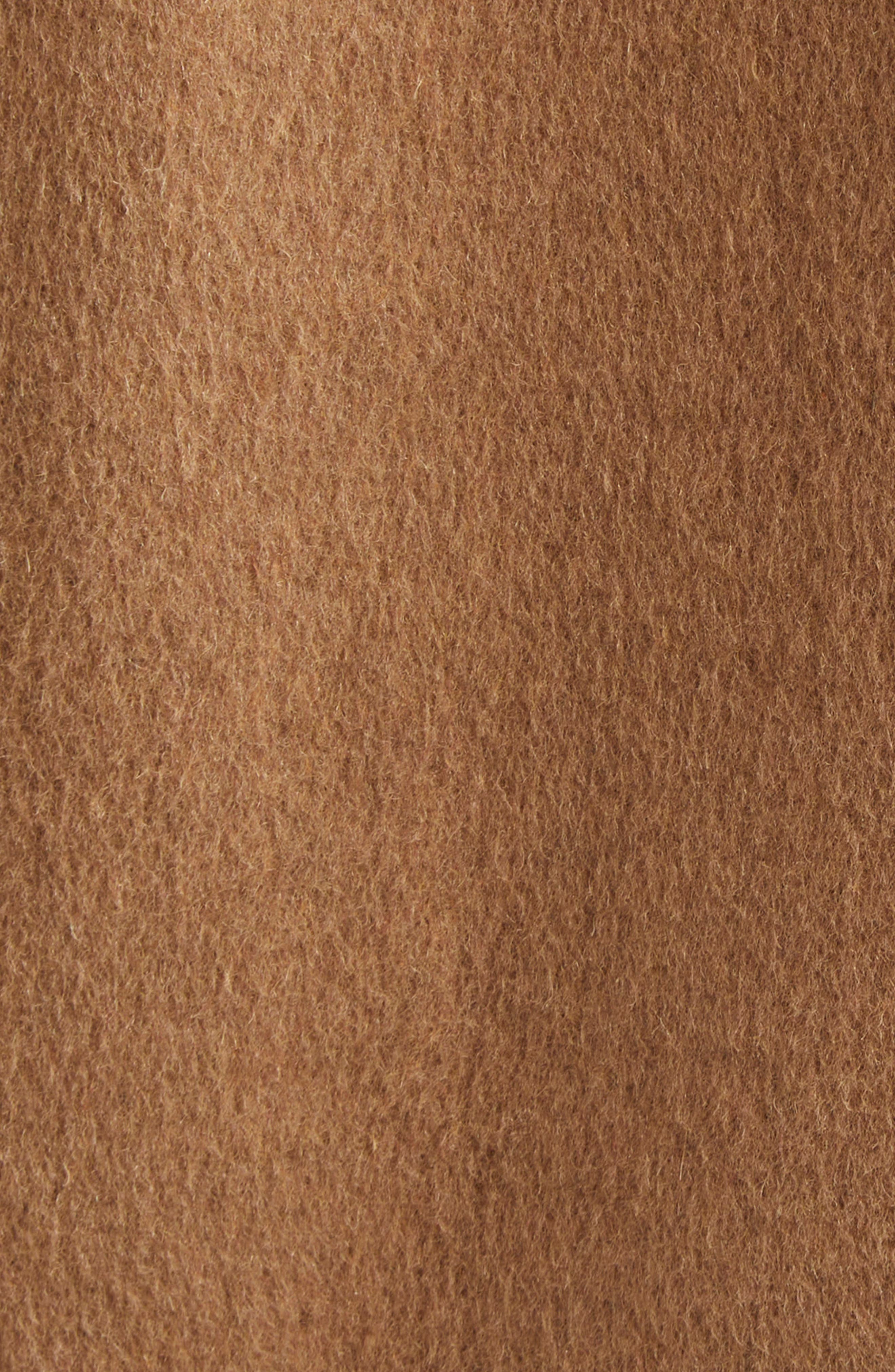 TOTEME Embroidered Scarf Wool Blend Coat in Camel at Nordstrom - 6