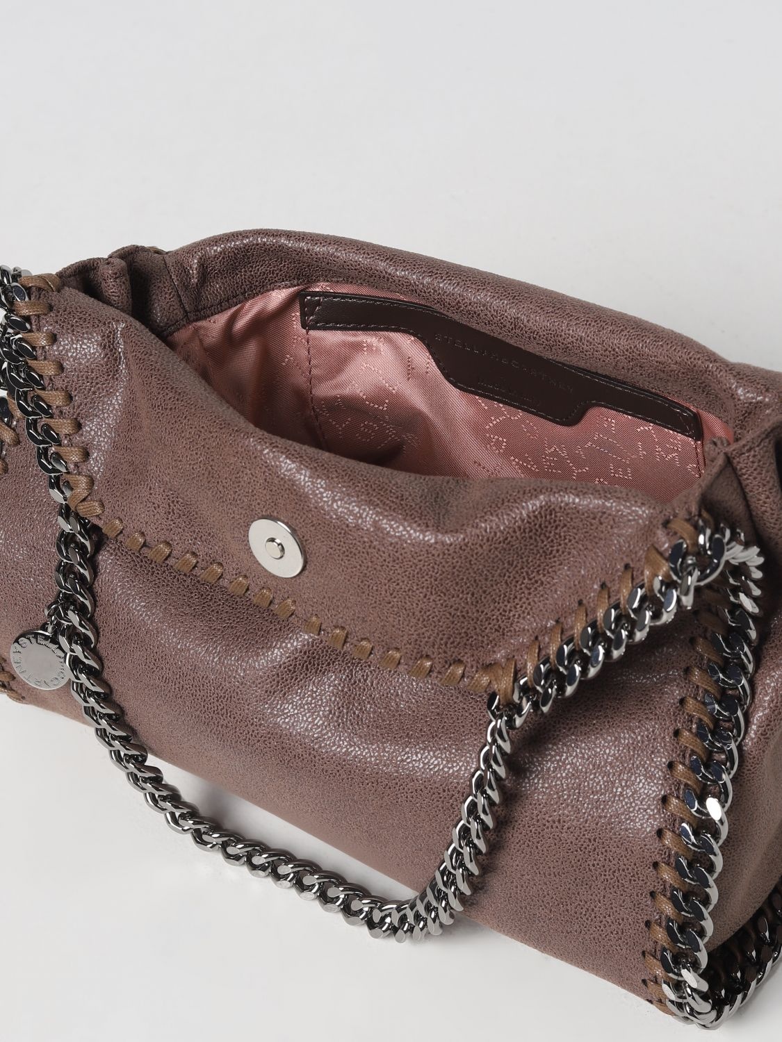 Stella McCartney Stella McCartney Falabella bag in crackle synthetic leather giglio REVERSIBLE