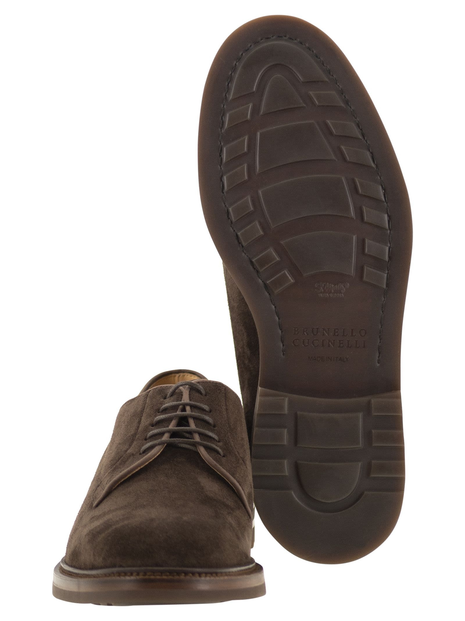 Brunello Cucinelli Men Derby Camoscio Corvino - 5