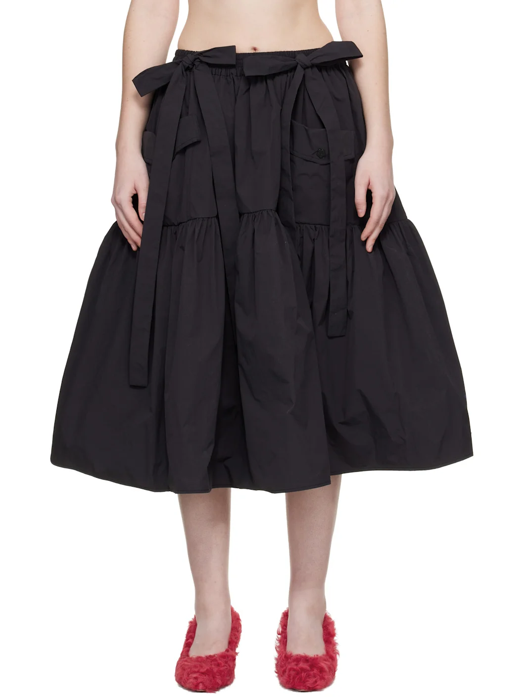 Black CBcai Midi Skirt - 1