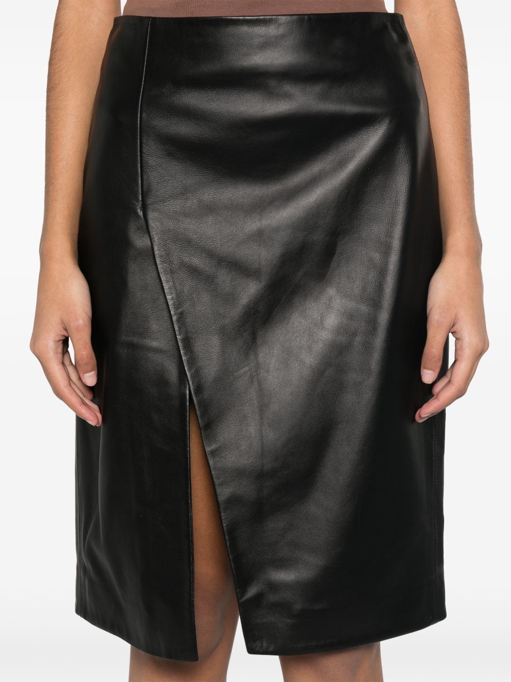 slit-detail skirt - 5
