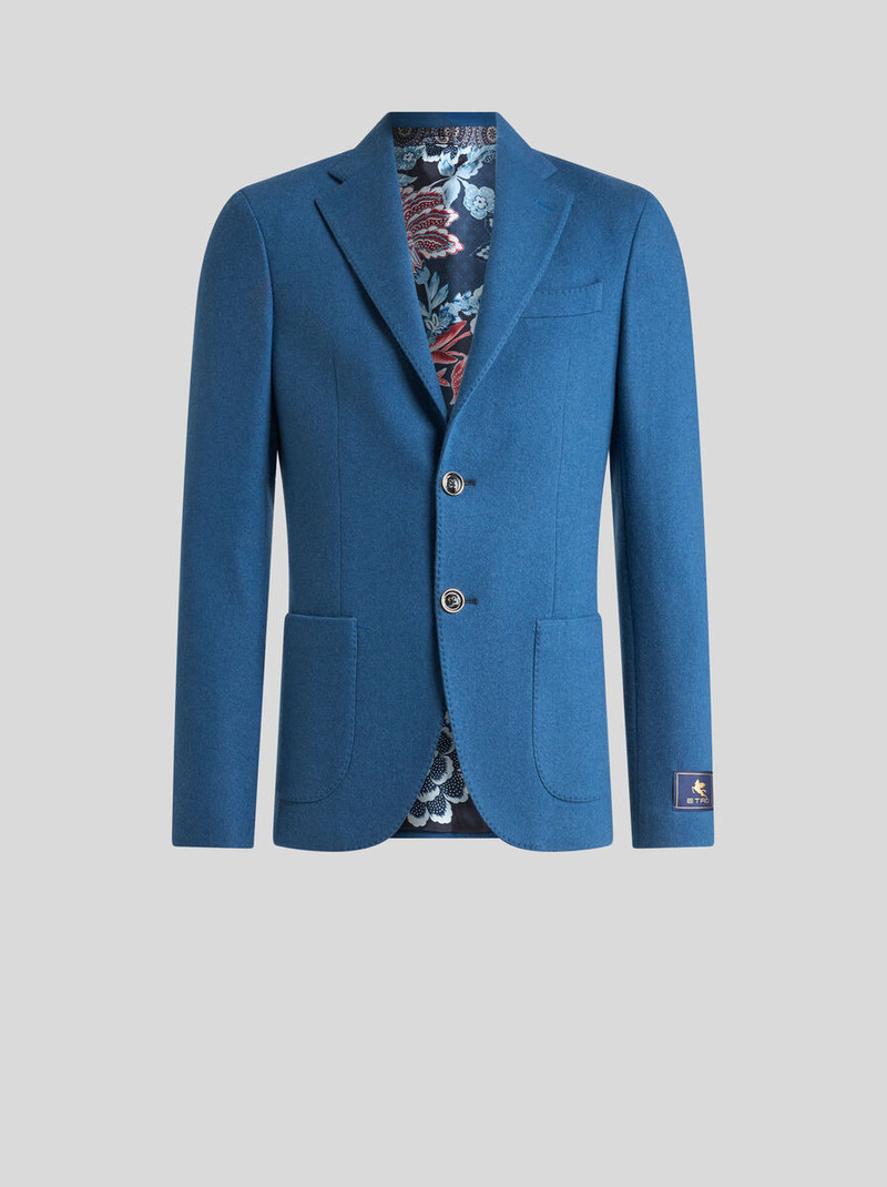 SINGLE-BREASTED WOOL AND CASHMERE BLAZER 1