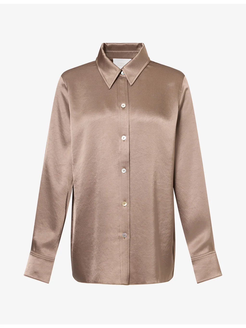 Tullah Classic-Collar Satin Shirt - 1