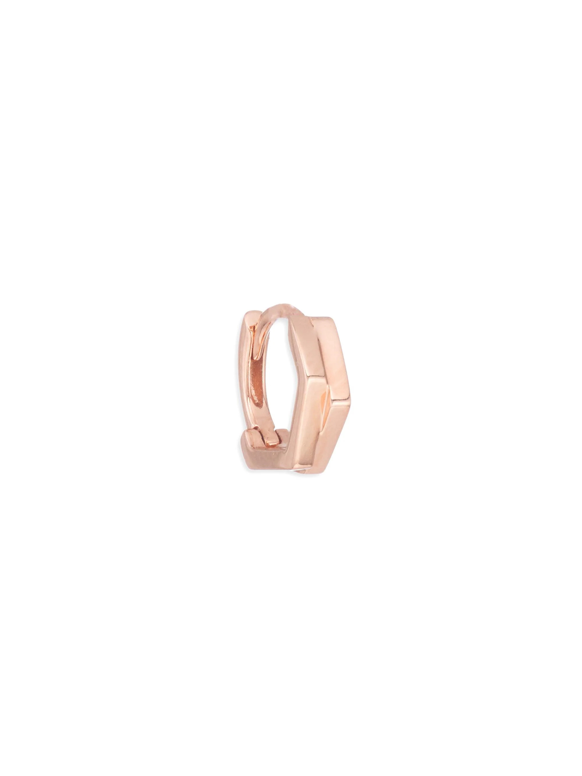 Women's Antifer 18K Gold Single Huggie Hoop Earring - Left Or Right - Rose Gold - 1