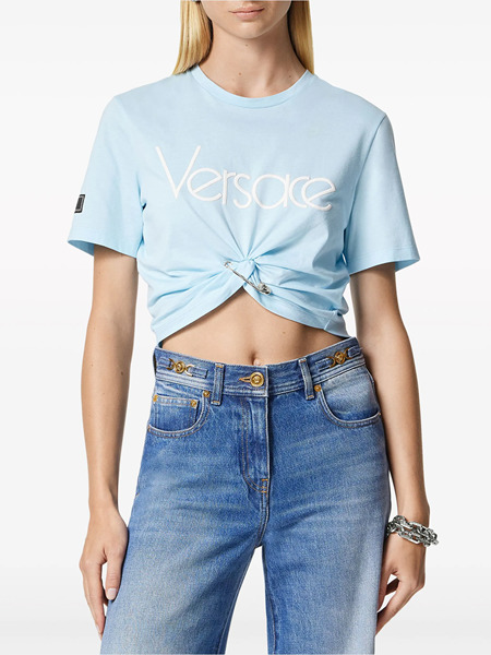 Cropped T-shirt with print - 3
