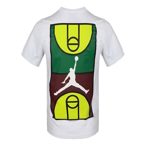 Air Jordan Back Stadium Large Printing Short Sleeve White CJ6291-100 - 2