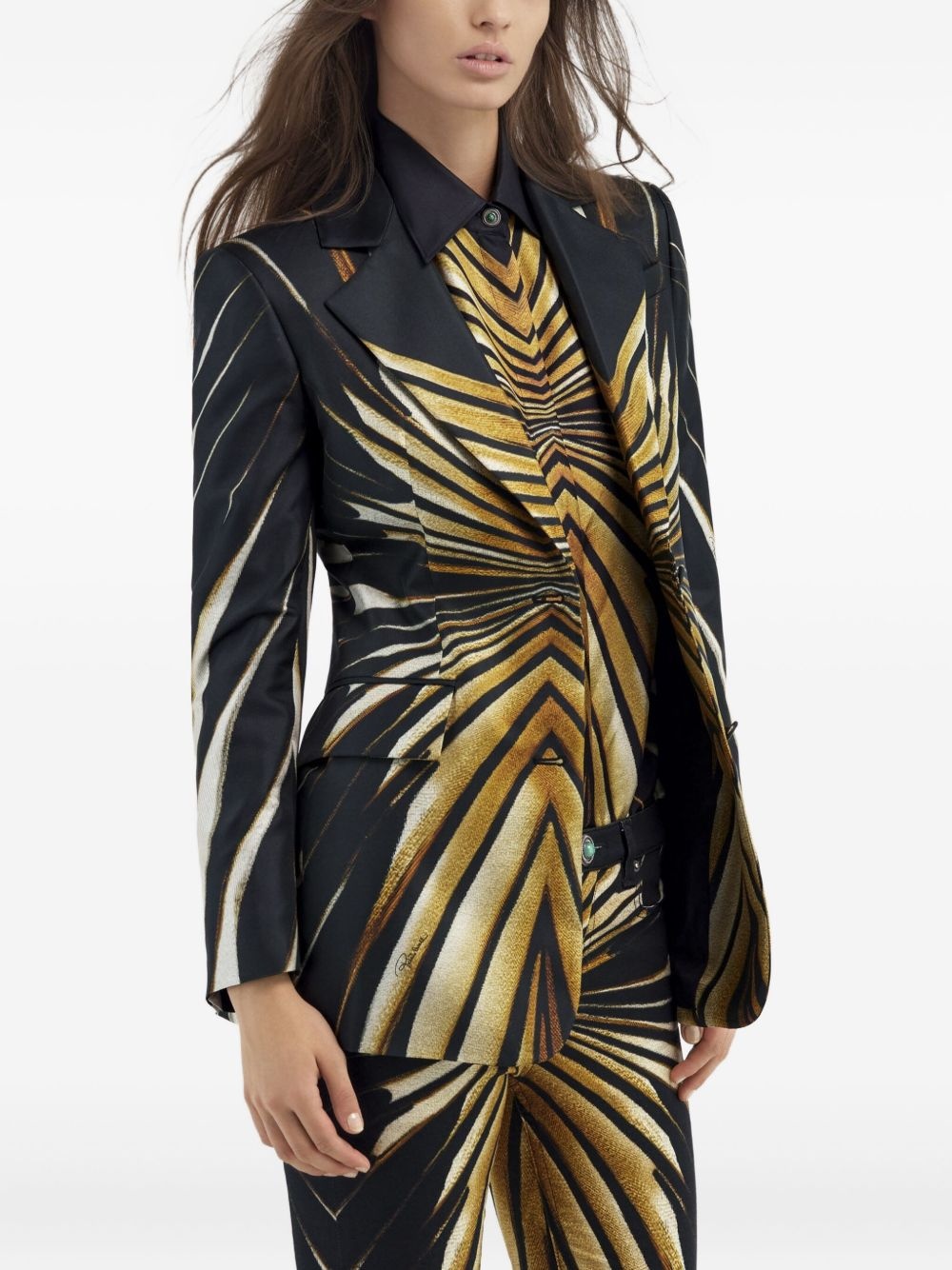Ray Of Gold-print tailored blazer - 4