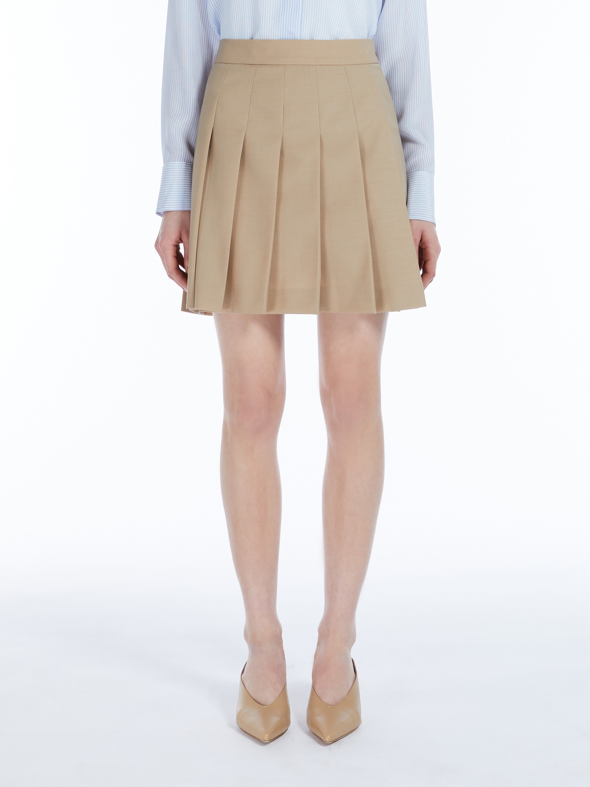 ANGEL Pleated gabardine skirt - 3