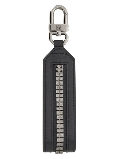 Givenchy Gray 4G Zip Keychain outlook