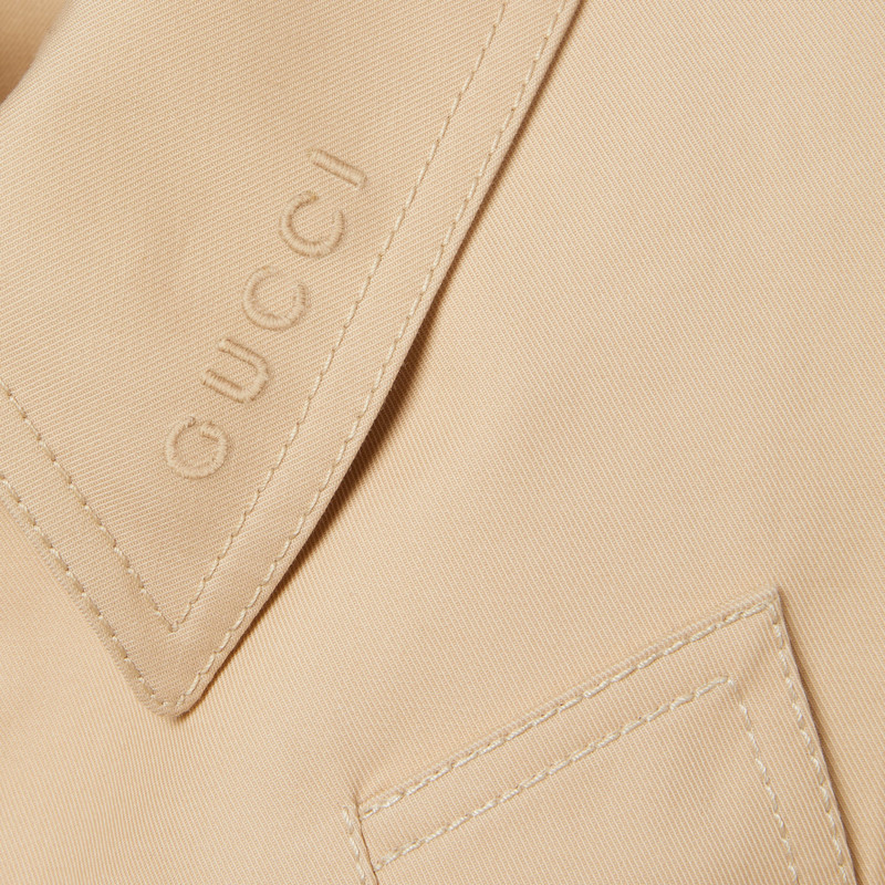 Cotton gabardine short sleeve jacket 6