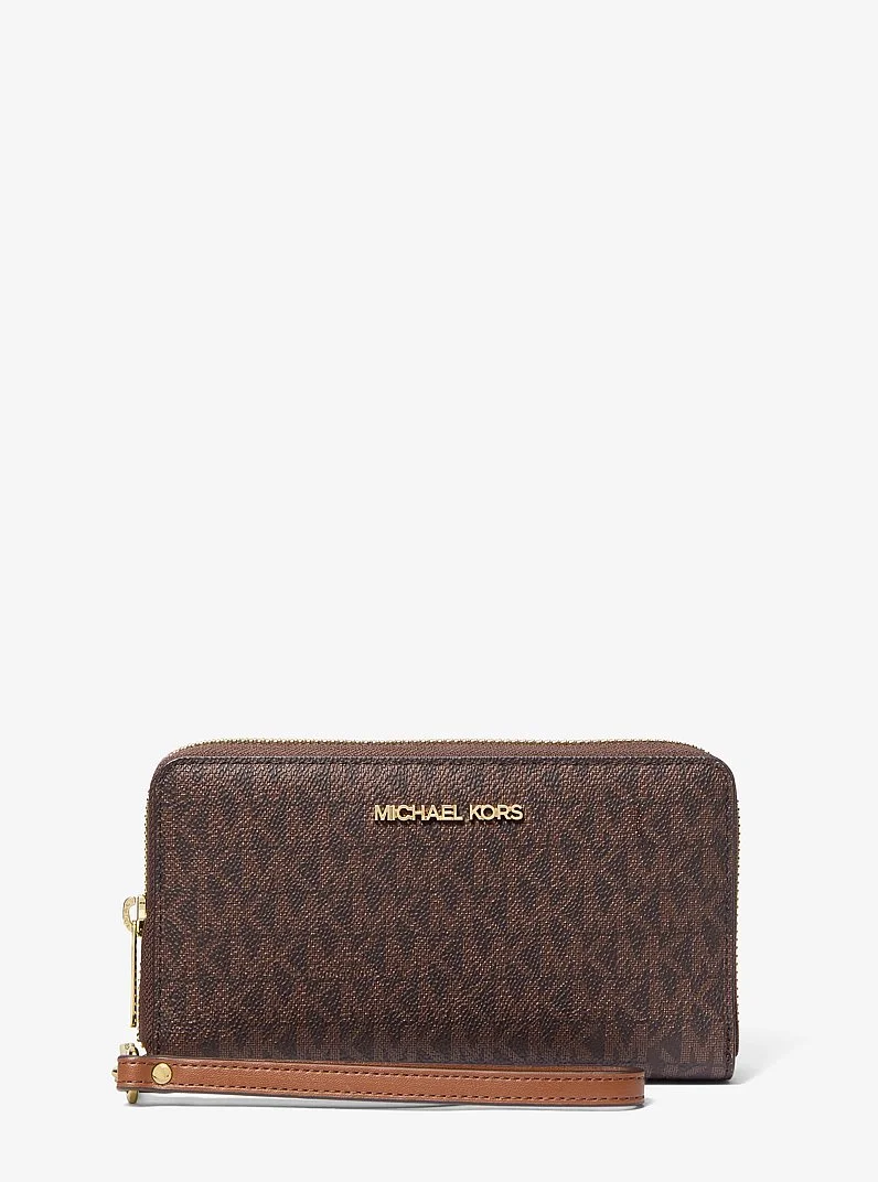Jet Set Signature Logo Smartphone Wristlet - 1