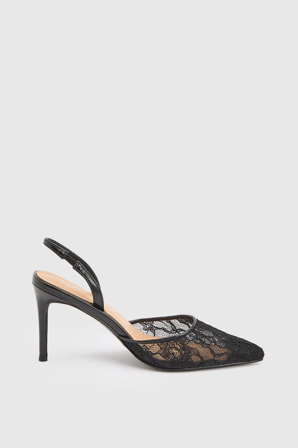 Lace Court Heeled Shoe - 1
