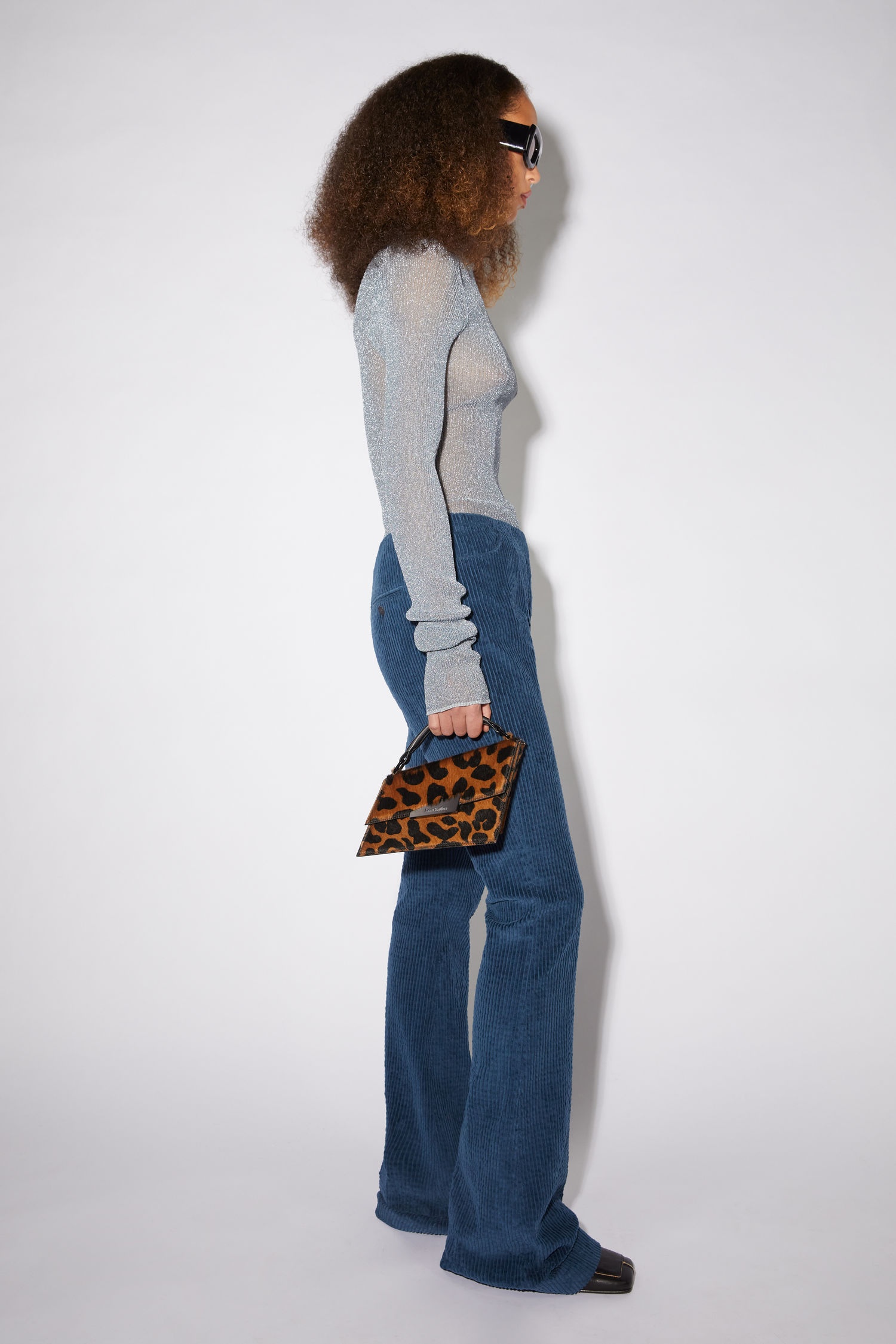 Corduroy trousers - Blackbird blue - 4