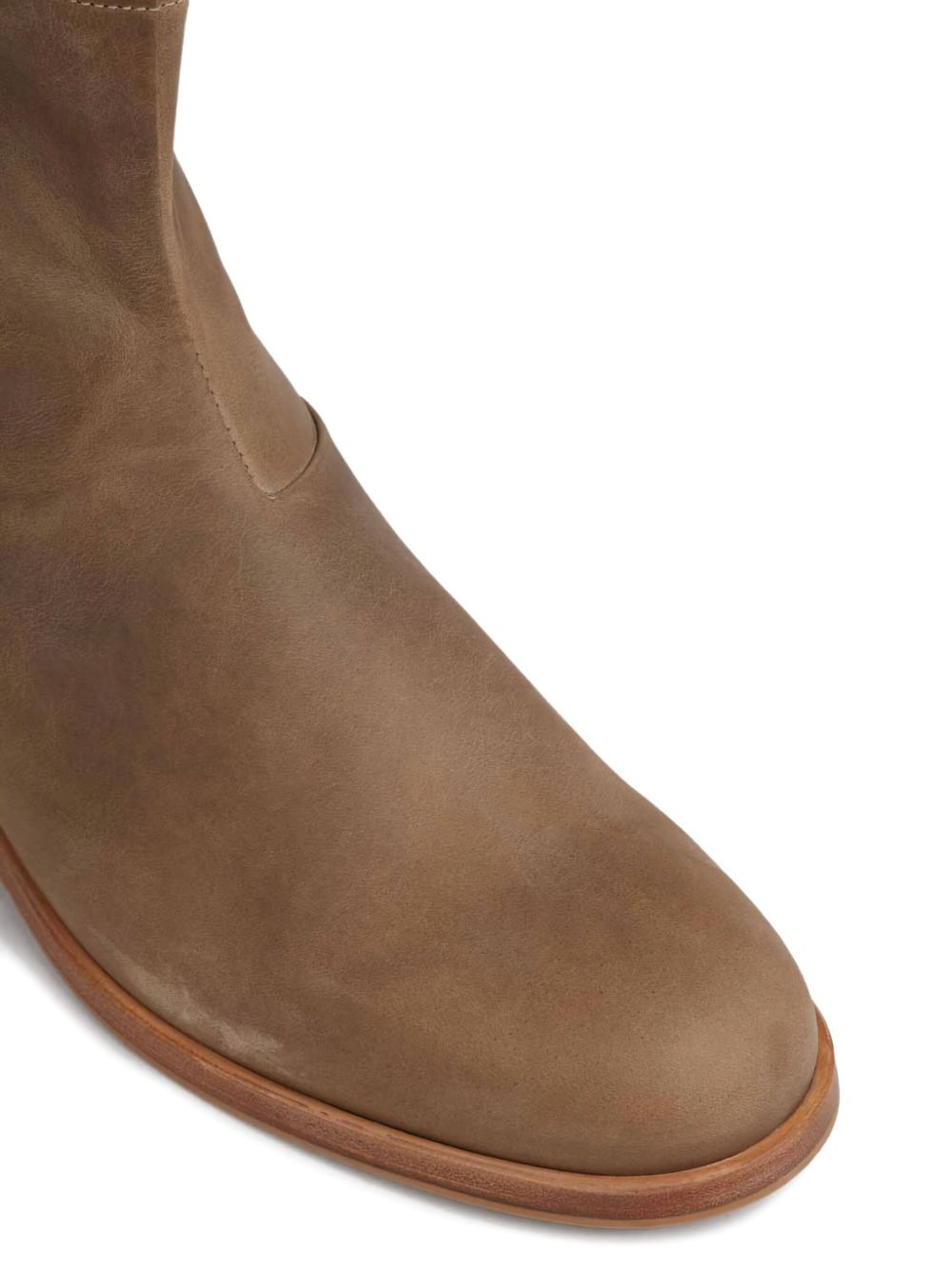 waxed suede side-zip boots - 3