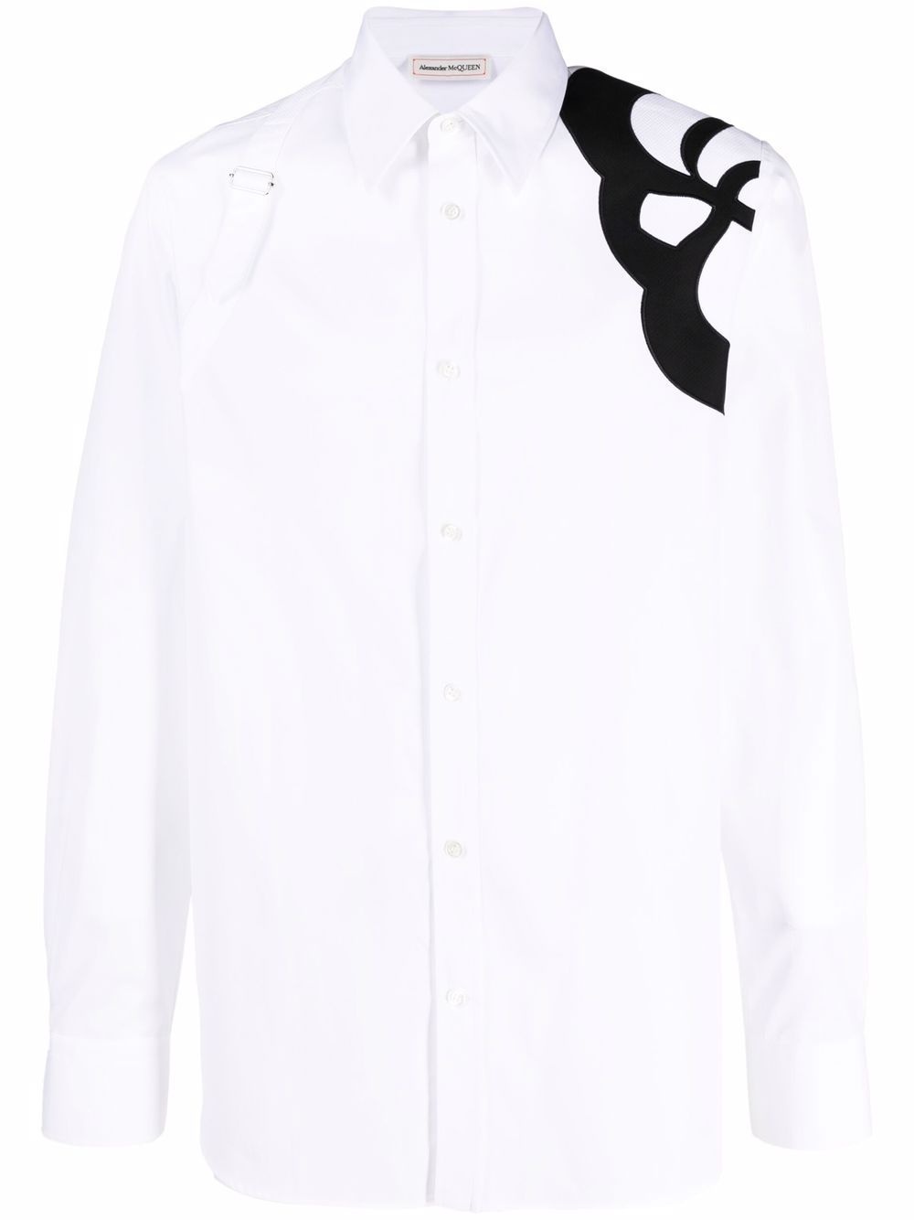 embroidered long-sleeve shirt - 1