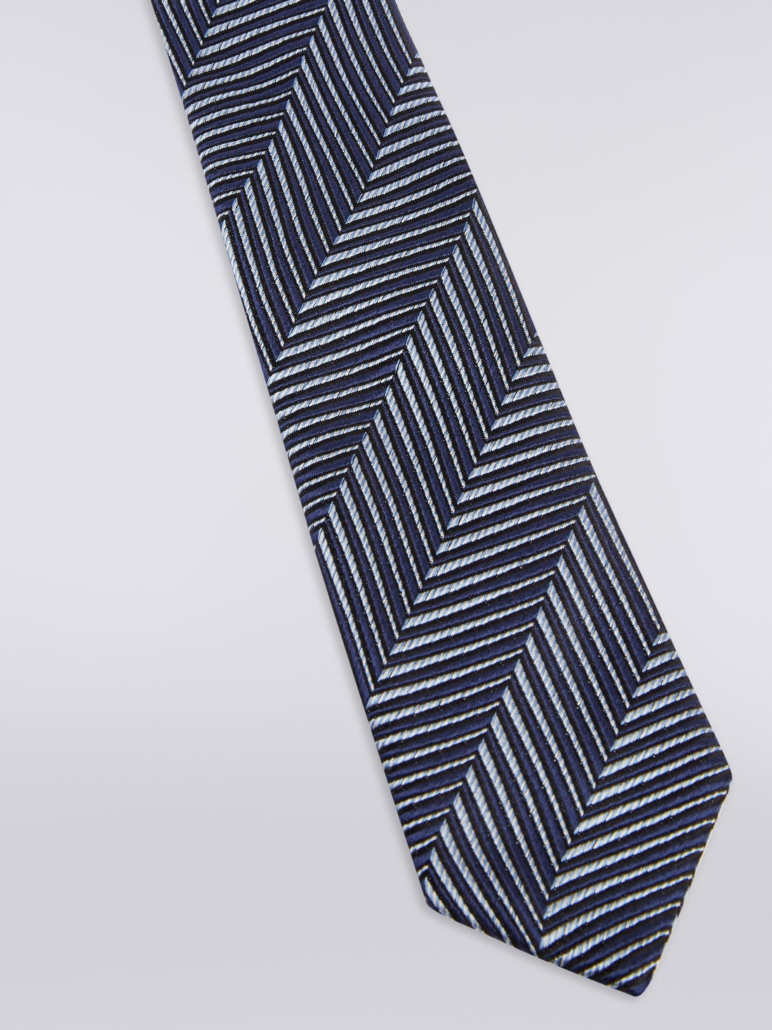 Silk tonal chevron tie - 2