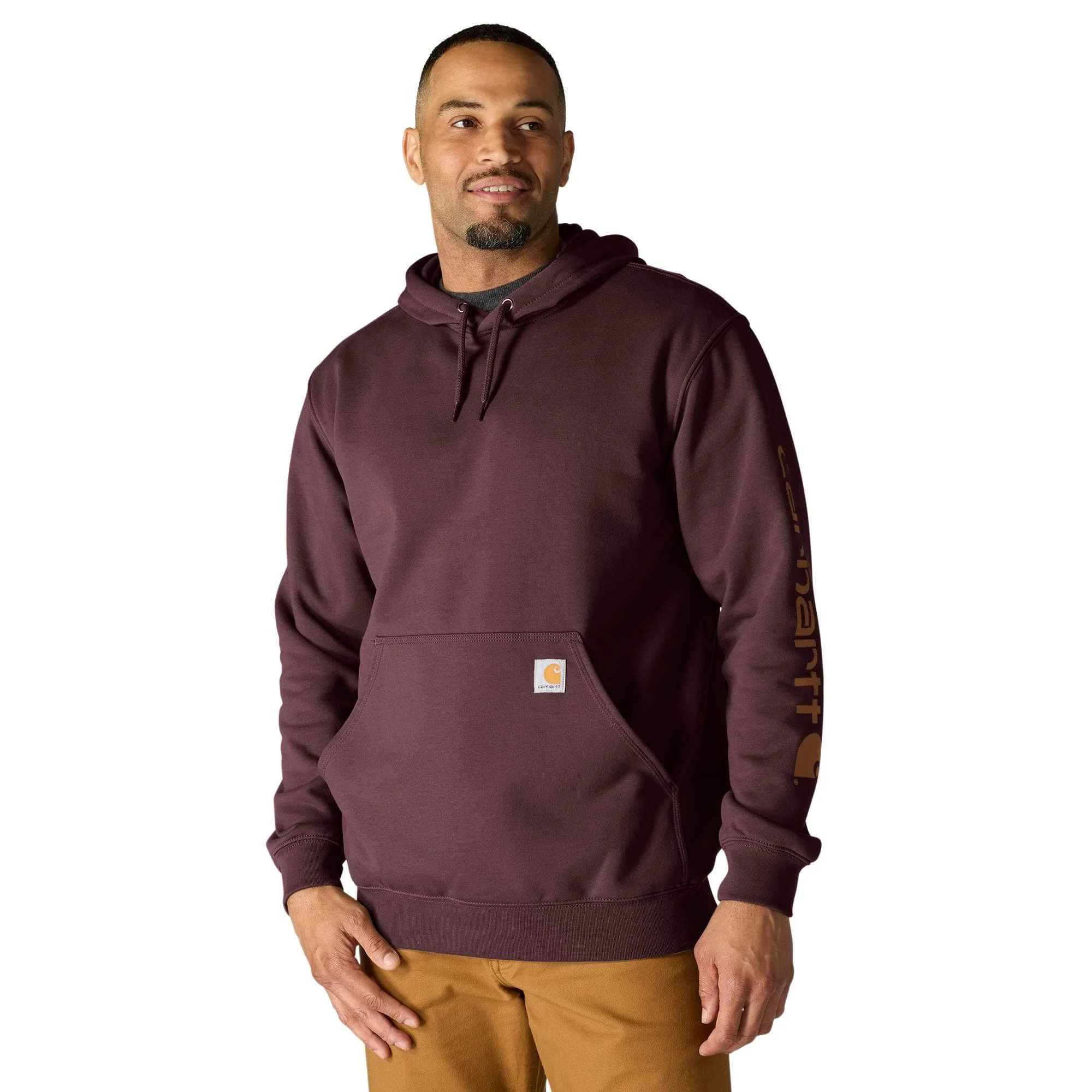 Loose Fit Midweight Logo Sleeve Graphic Hoodie - 1