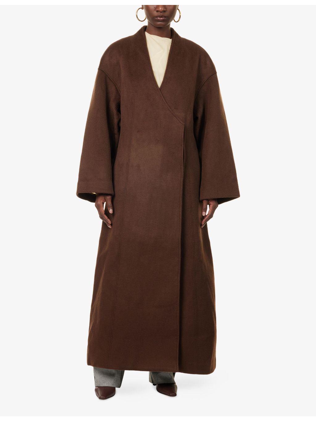 Rondo V-Neck Wool Coat - 3