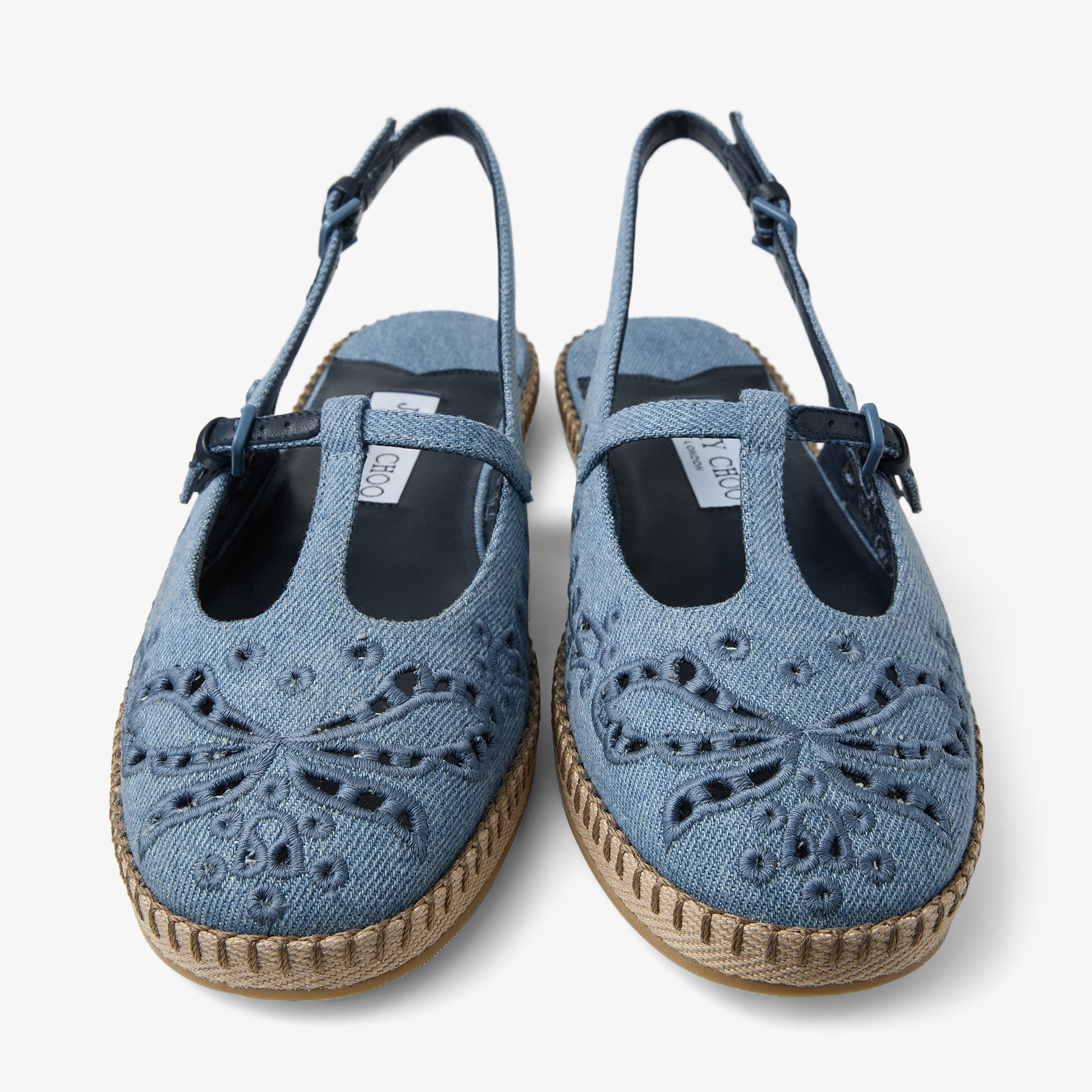 Amiee Flat
Blue Haze Denim Espadrilles with Sangallo Embroidery - 5