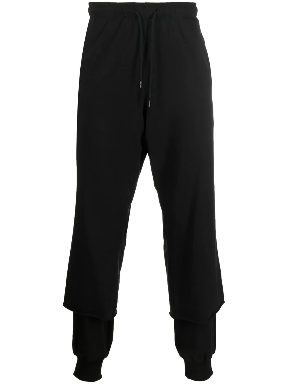 straight-leg layered track pants - 1