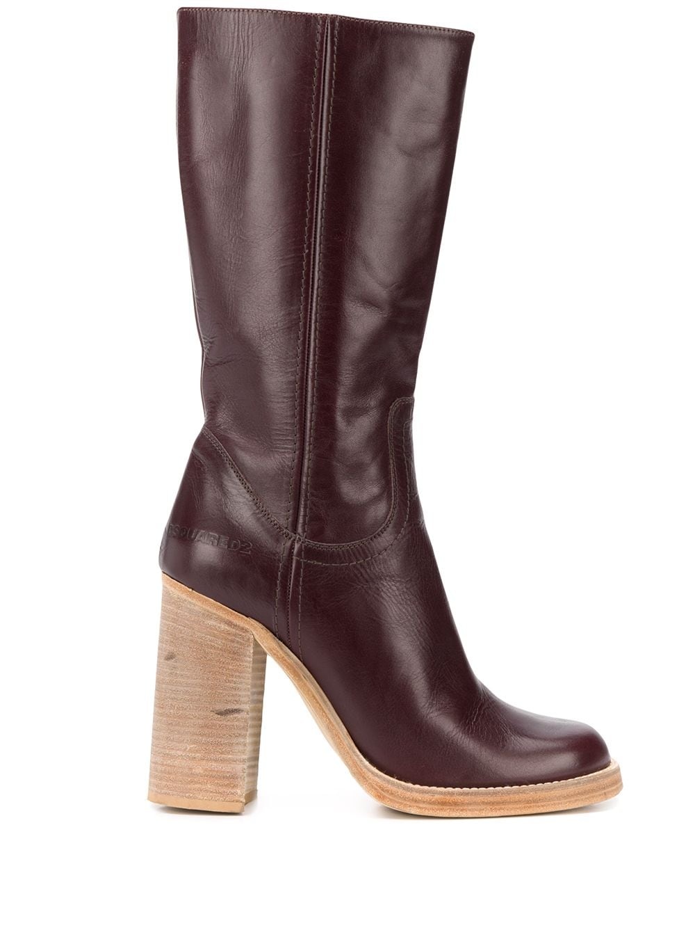 chunky heel mid-calf boots - 1