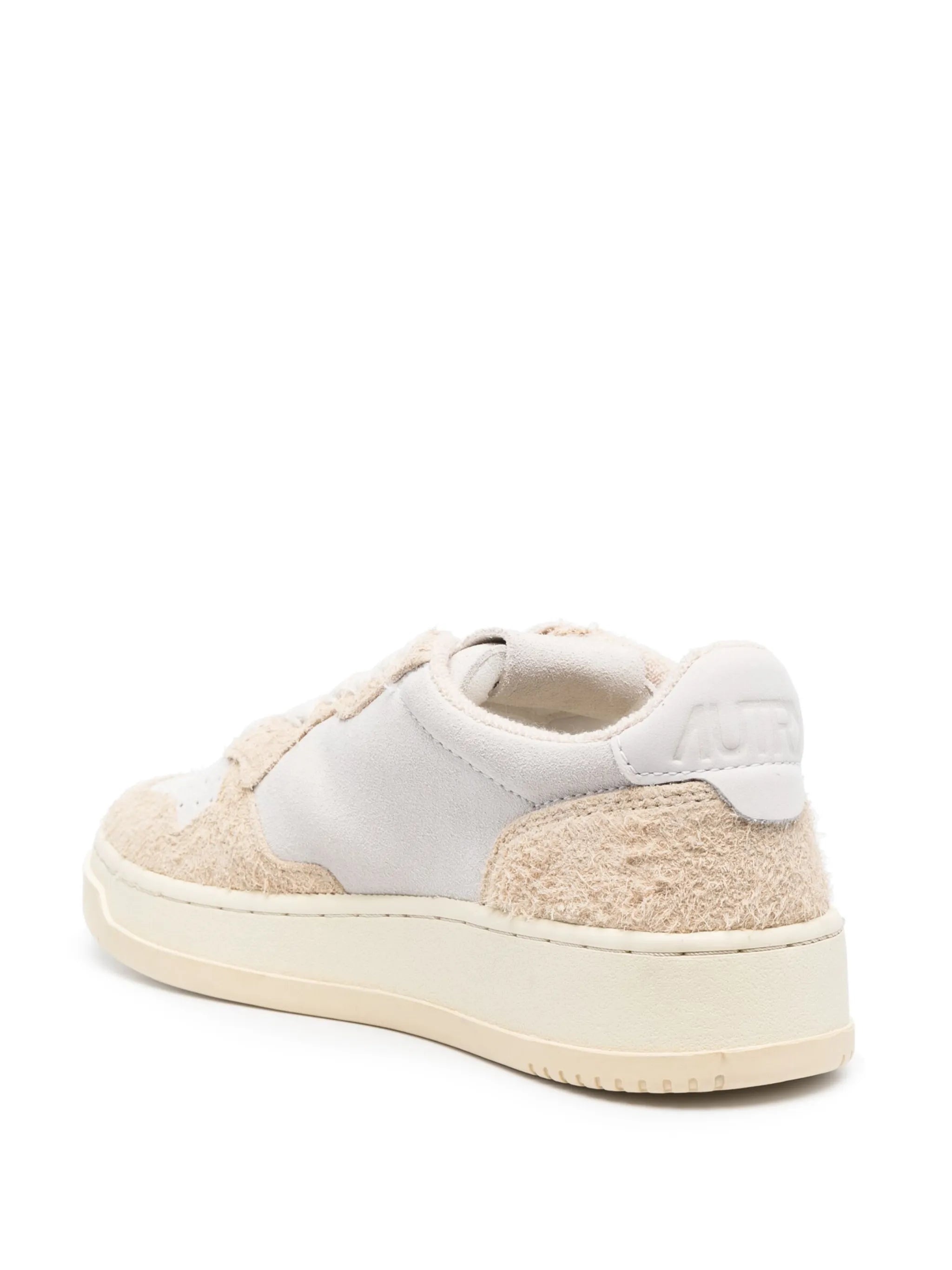Logo-patch Panelled Leather Sneakers - 3