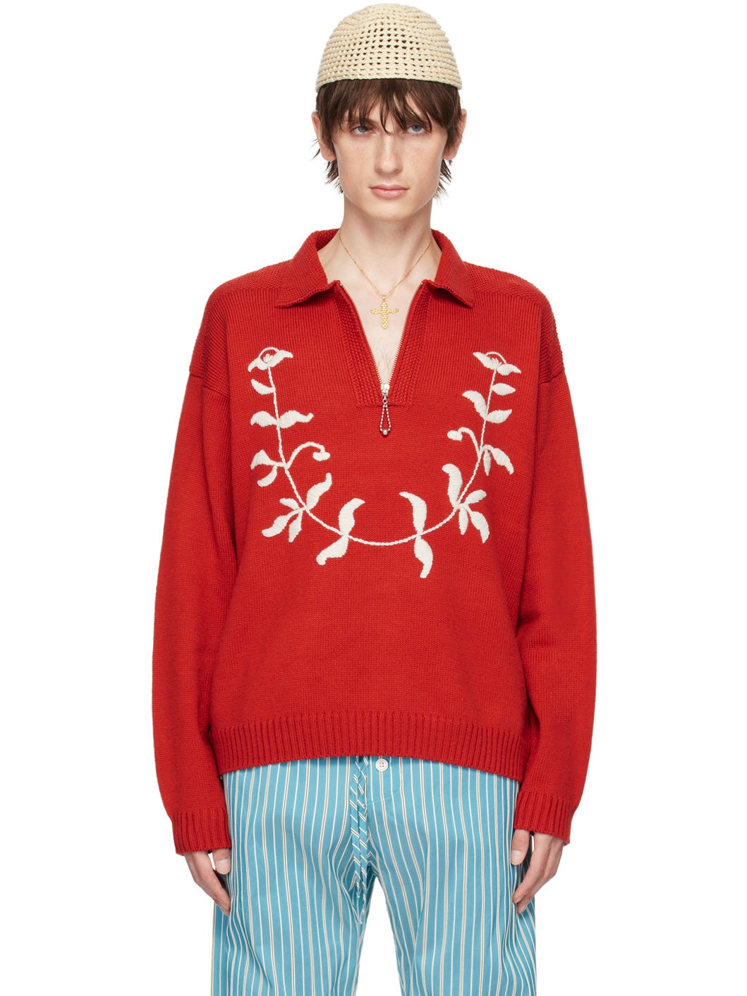 Red Floret Polo - 1