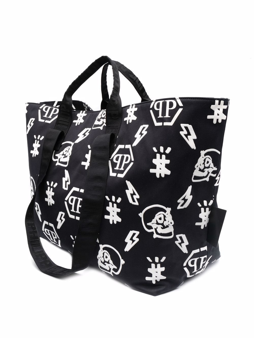 monogram pattern tote bag - 4