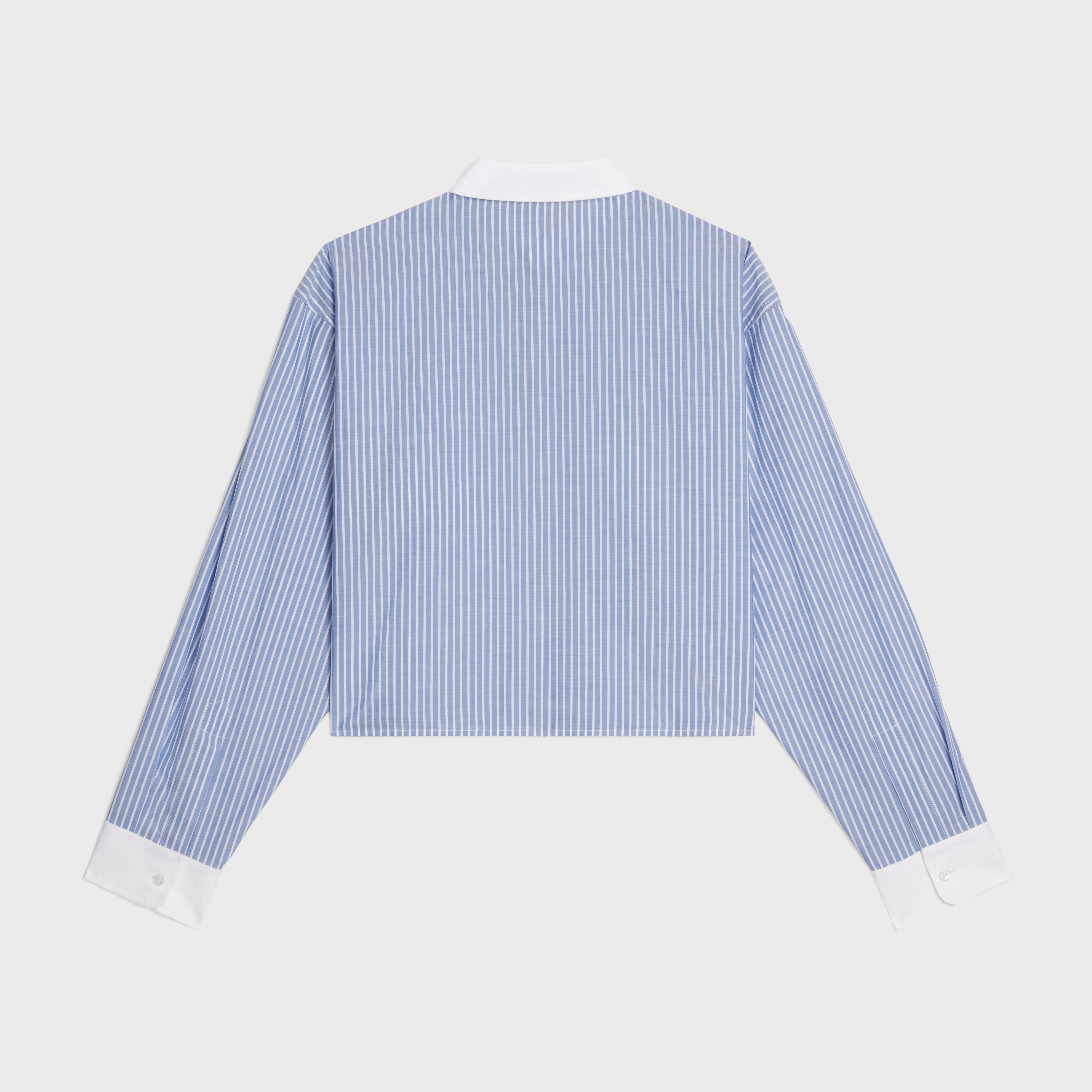 cropped shirt in striped cotton - 2