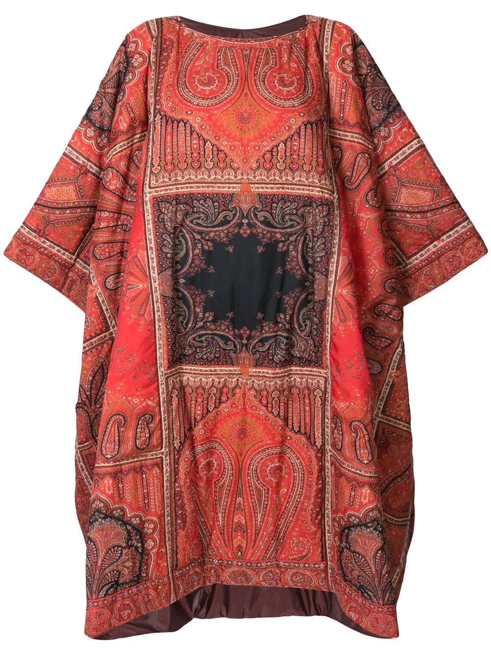 oversized paisley-print cape - 1