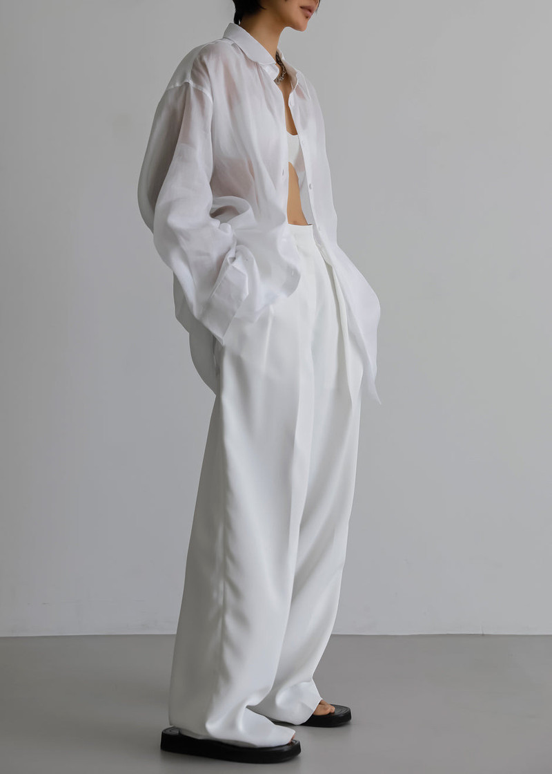Marlow Oversized Linen Shirt - White 3