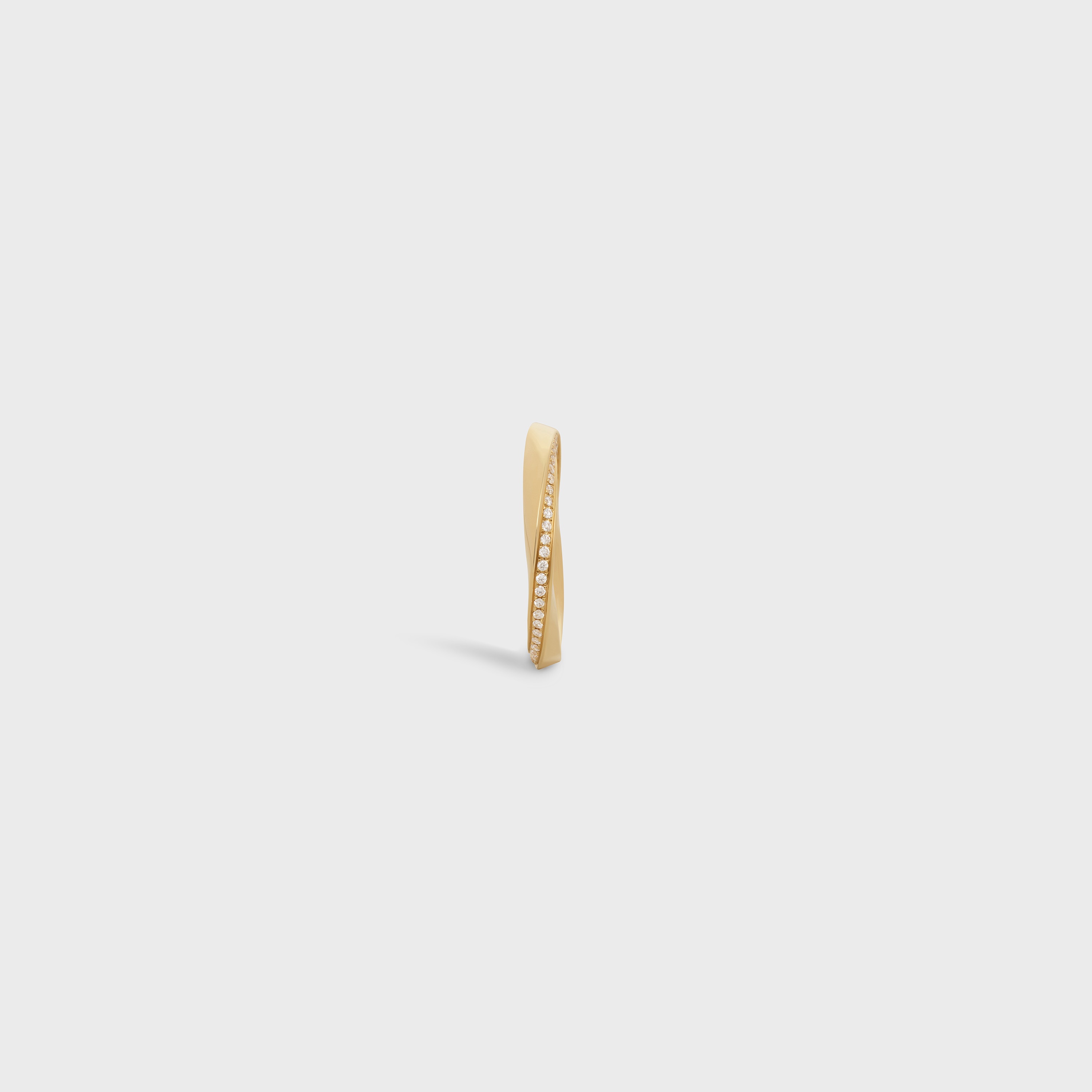 Torsion Ring in Yellow Gold and Diamonds - 3