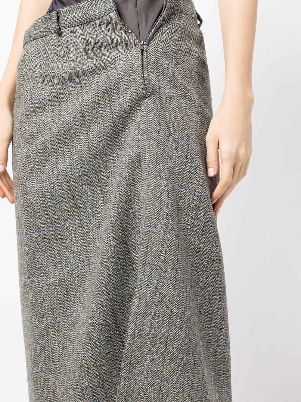 asymmetric draped skirt - 5