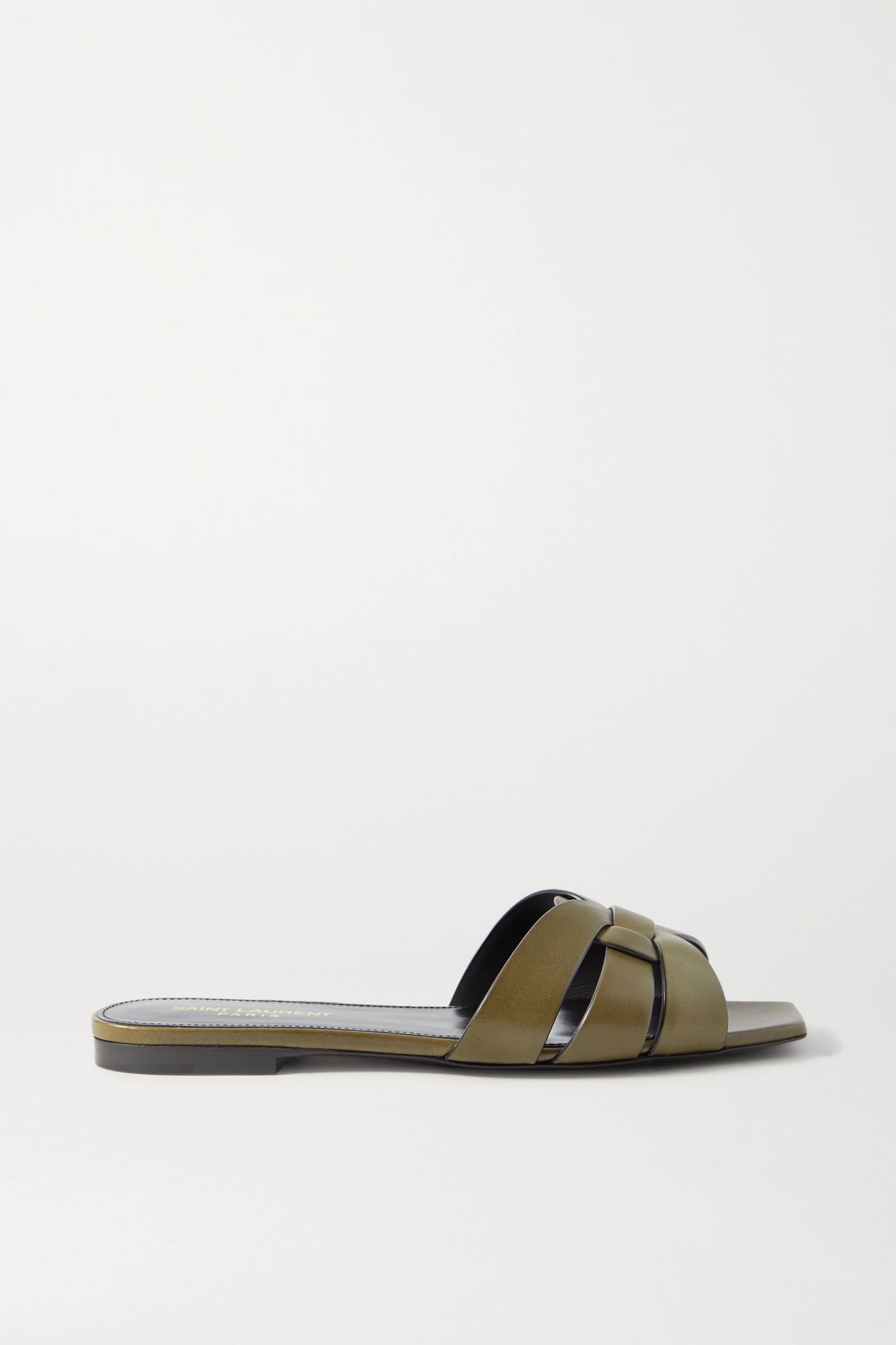 Nu Pieds woven leather slides - 1