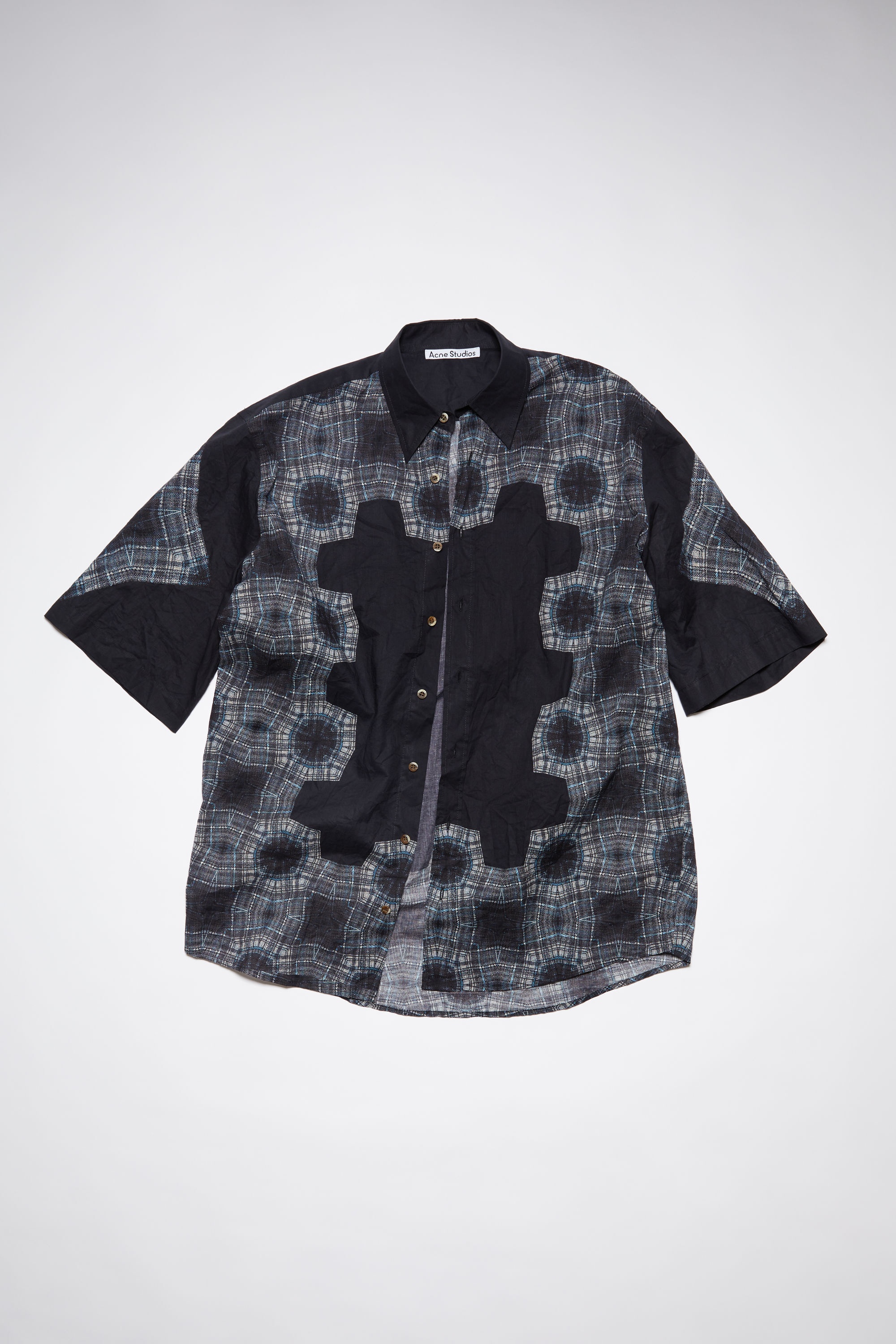 Short sleeve print shirt - Blue - 1