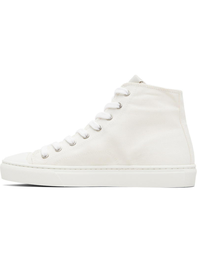 Vivienne Westwood White High Top Canvas Plimsoll Sneakers outlook
